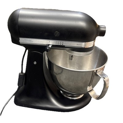 KitchenAid 4,8 Liter Artisan Standmixer in Schwarz, ohne Aufsätze, voll funktionsfähig