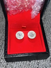 14K Gold Diamond Stud Earrings