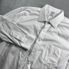 Brooks Brothers Regent Non-Iron White Supima Cotton Dress Shirt 17.5 33 Mens