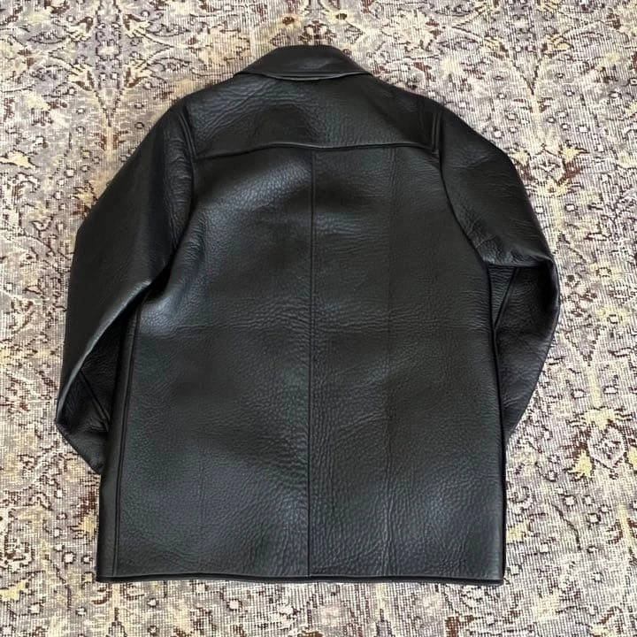 Unused Acne Studious Leather Chore Jacket Outer Mens Size 46 Black Color image 2
