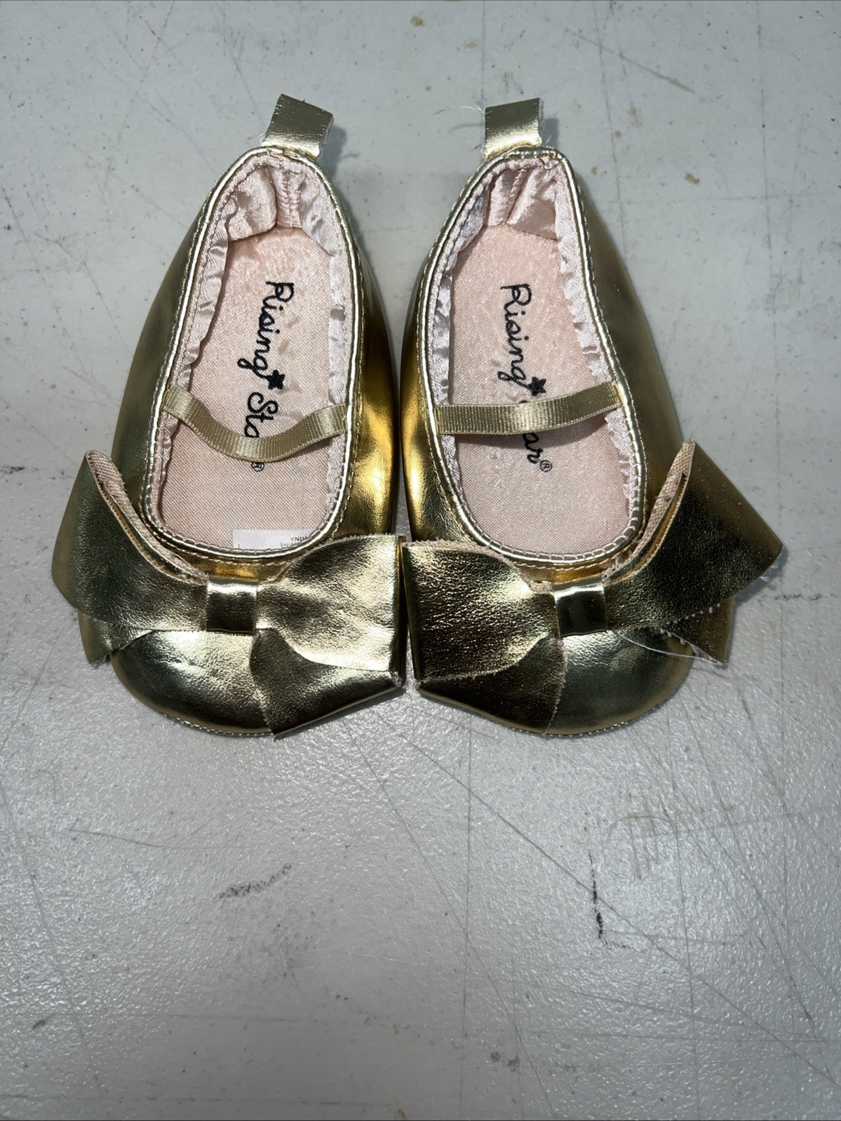 PANTOFOLA D’ORO Pantofole bambino Rising Star oro con fiocco