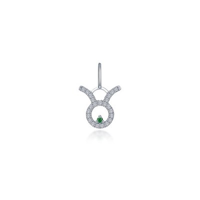 BRAND NEW LAFONN Platinum Bonded Silver Taurus Zodiac Charm Pendant P2039EMP00