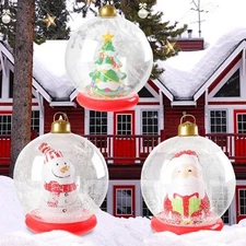 Christmas Giant Glowing Inflatable Ball – Remote Control Outdoor Decoration