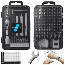 Compact 160-in-1 Screwdriver Set for Tech Repair with Magnetic Mat &