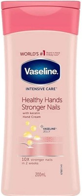 Vaseline healthy hands and stronger nails cream with keratin ( 1 Packs X 200ml )