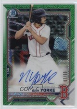 2021 Bowman Mega Box Chrome Mojo Green Refractor 7/99 Nick Yorke Auto uk2