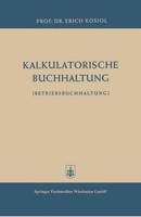 Kalkulatorische Buchhaltung Erich Kosiol