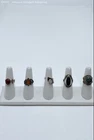 Sterling Silver 925 Vintage Gemstone Rings Pendants Jewelry Lot of 5 29.4g