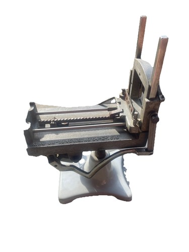 1946 King Jr Automatic Butter Cutter Porcelain Base Hand Cranked Heavy Well Made