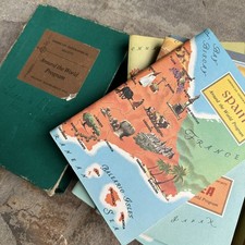 American Geographical Society Around the World Programs  Box Vintage Lot of 5