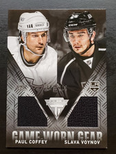 2013-14 Titanium Paul Coffey/Slava Voynov Game-Worn Gear Dual Relic 143/300