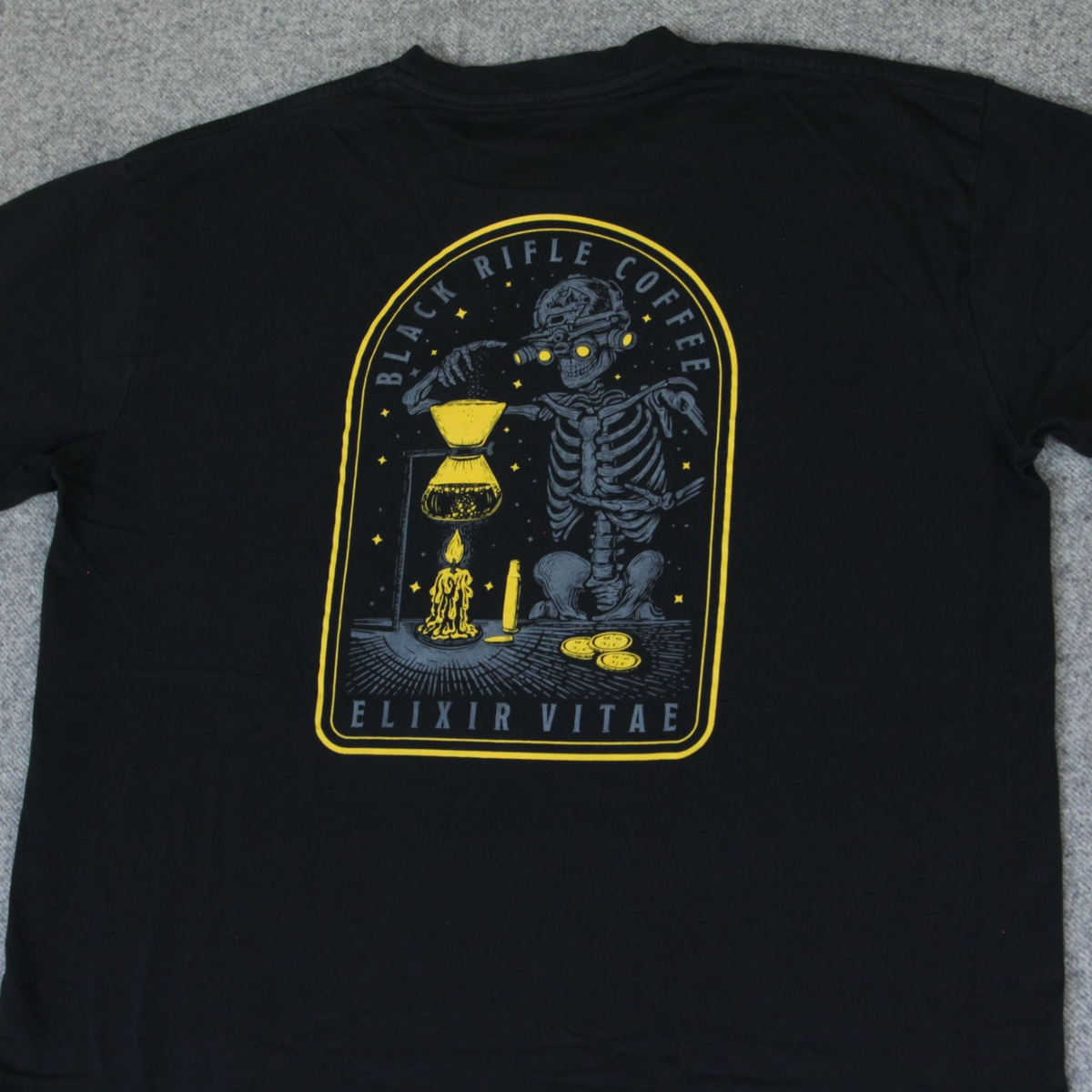 Black Rifle Coffee Company T Shirt XL Tactical Skeleton Ops NODs
