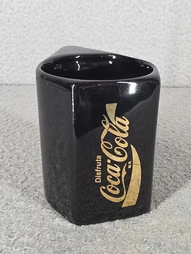 Mexican Coke Vintage Mug Black And Gold Disfruta Coca Cola