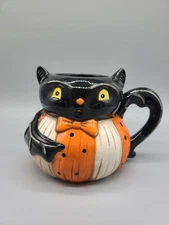 Johanna Parker Halloween Pumpkin Peeps Black Bat Cat Jumbo Mug by Transpac
