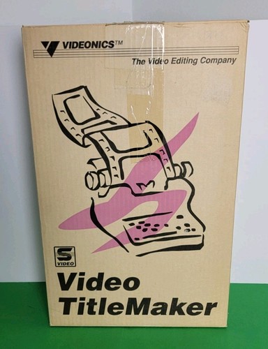 Vintage Videonics TM-1 Video TitleMaker & AC Power Supply With Cables - Clean 