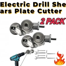 Electric Drill Shears Plate Cutter Attachment Sheet Cutter Nibbler Saw 2PACKS US