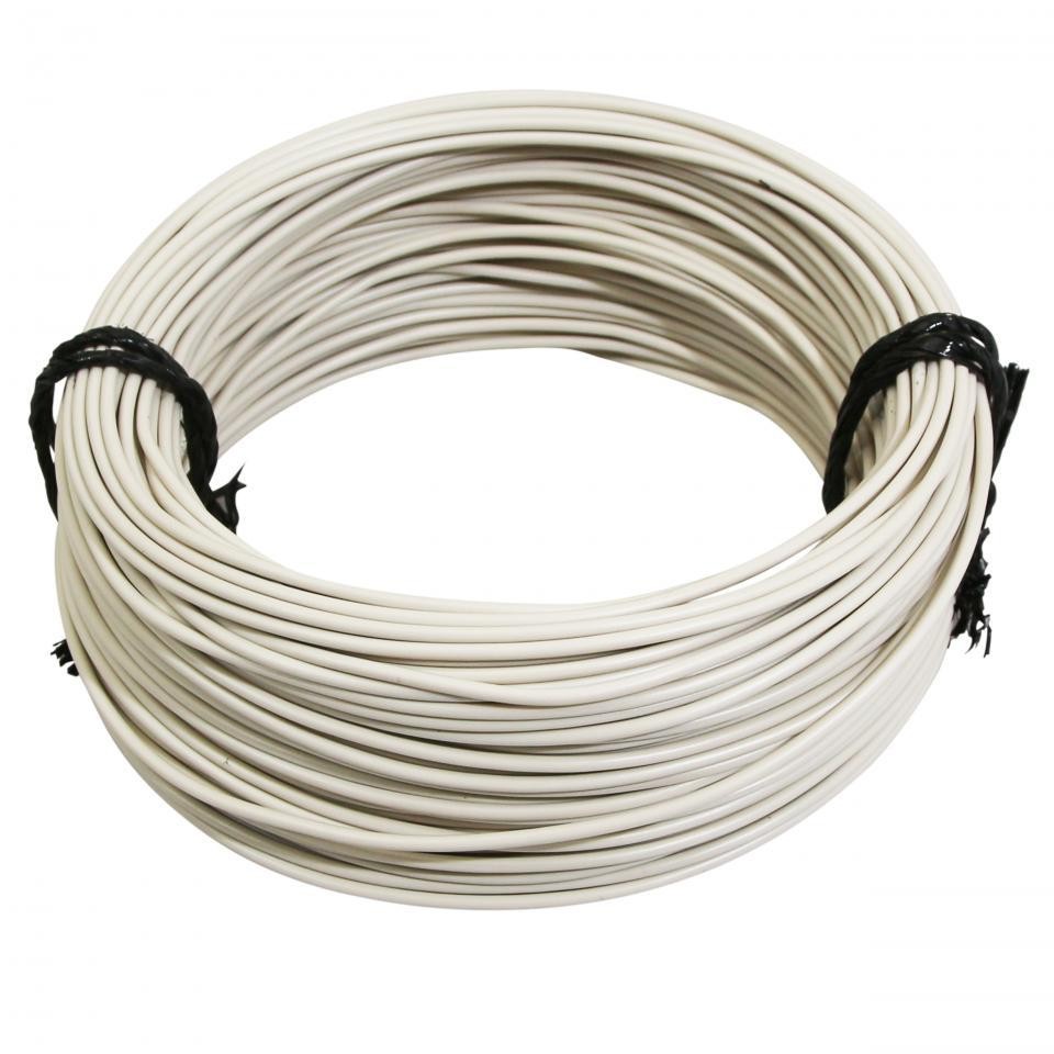 Fil électrique blanc 1mm² anti-vibration 50m pour réparer les pannes de faisceau moto