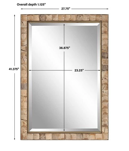 Cocos - 41.38 Inch Coconut Shell Mirror Uttermost 09751 - Picture 3 of 3