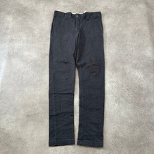 Dickies Trousers Mens 30" Slim Skinny Fit Workwear Cotton Pants, Black