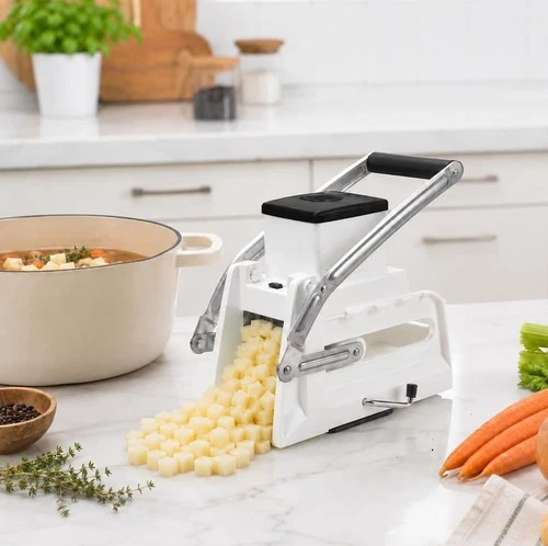 3-in-1 Fry Cutter & Cuber Potato Vegetable Cutter Stainless Steel Blades image 2