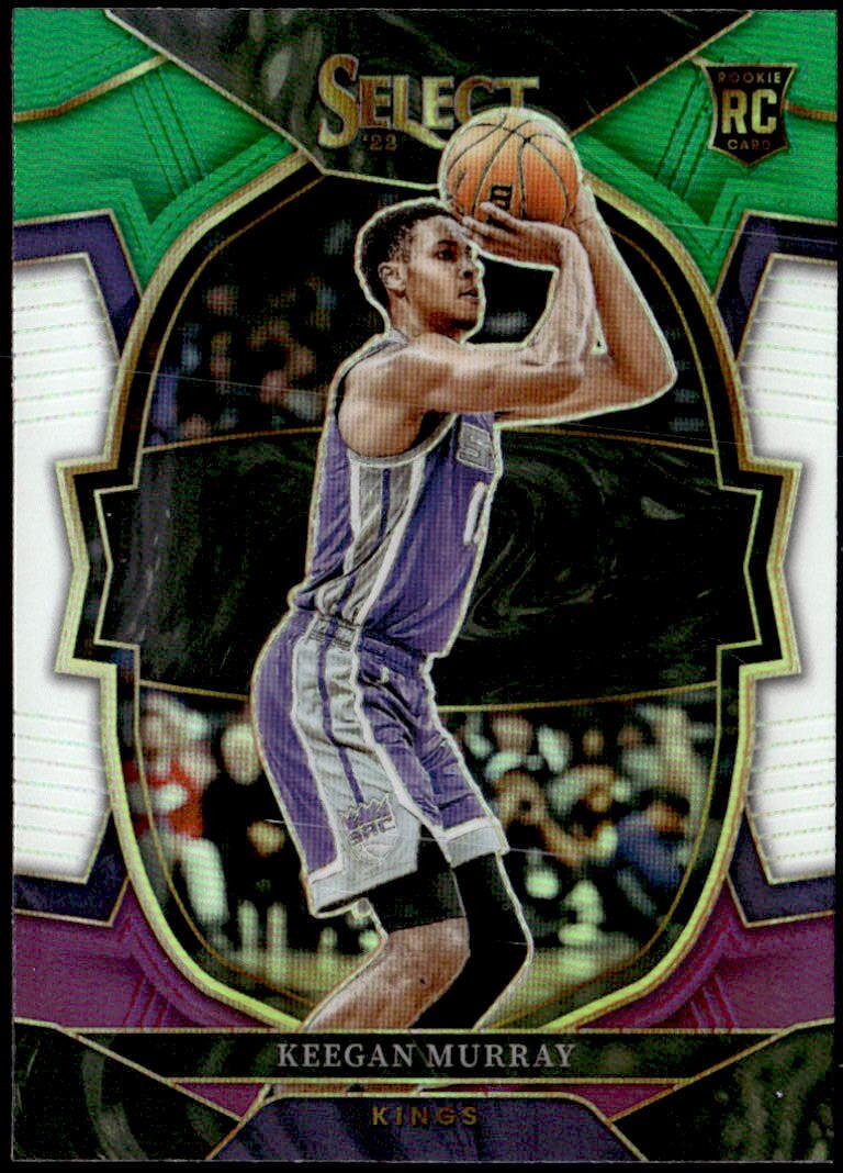 2022-23 Panini Select #81 Keegan Murray Green White Purple Prizms Rookie E1