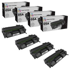 LD 4pk Comp HP 05A CE505A Black Toner Cartridge for Laserjet P2035n P2055 P2055X