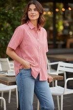 karen scott Woman s Medium Short Sleeve Butto...