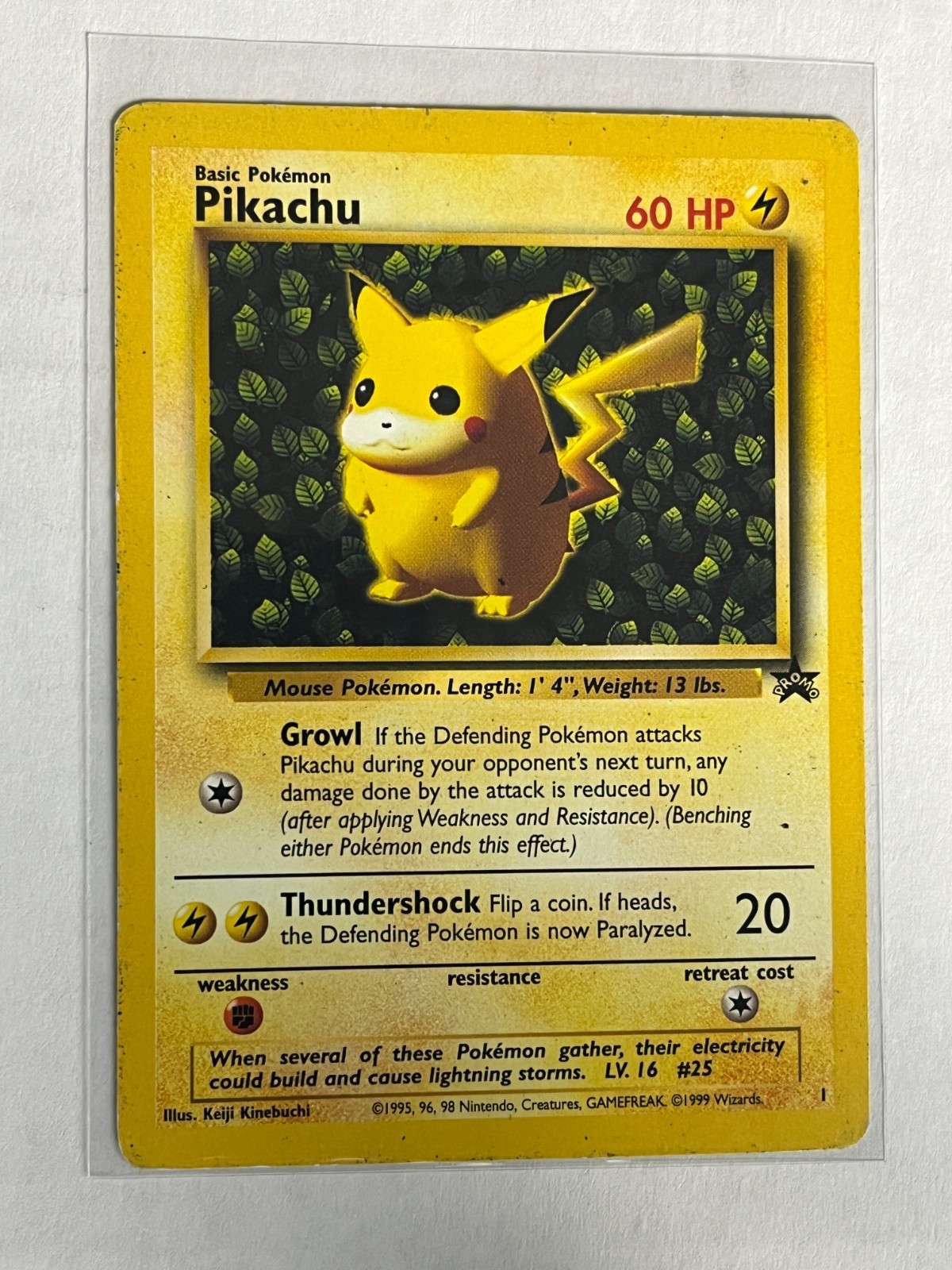 Pikachu 1 Promo Wizards Black Star Promos Pokemon 1999 HP