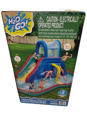 Bestway H2OGO Waterfall Waves Mega Water Park Inflatable Slide & Pool NEW In BOX