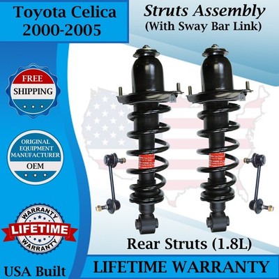 Monroe OEM Rear Struts W/ Sway Bar For 2000-2005 Toyota Celica Lifetime Warranty