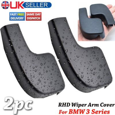 For BMW 3 SERIES RHD FRONT WINDSCREEN WIPER ARM COVERS CAP TRIM ...
