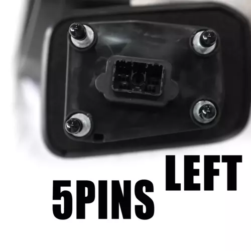 Par de espejos retrovisores texturizados térmicos eléctricos negros Fit Chevrolet Silverado 1500 2019-2023 - Imagen 5 de 12