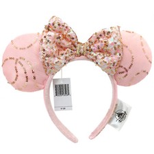 Fantasy Pink Bow Sequins Disney.Parks Edition Minnie Mouse Ears Headband