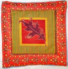 Handmade Quilted Beautiful Table Topper Mat Stitched 6 x 6