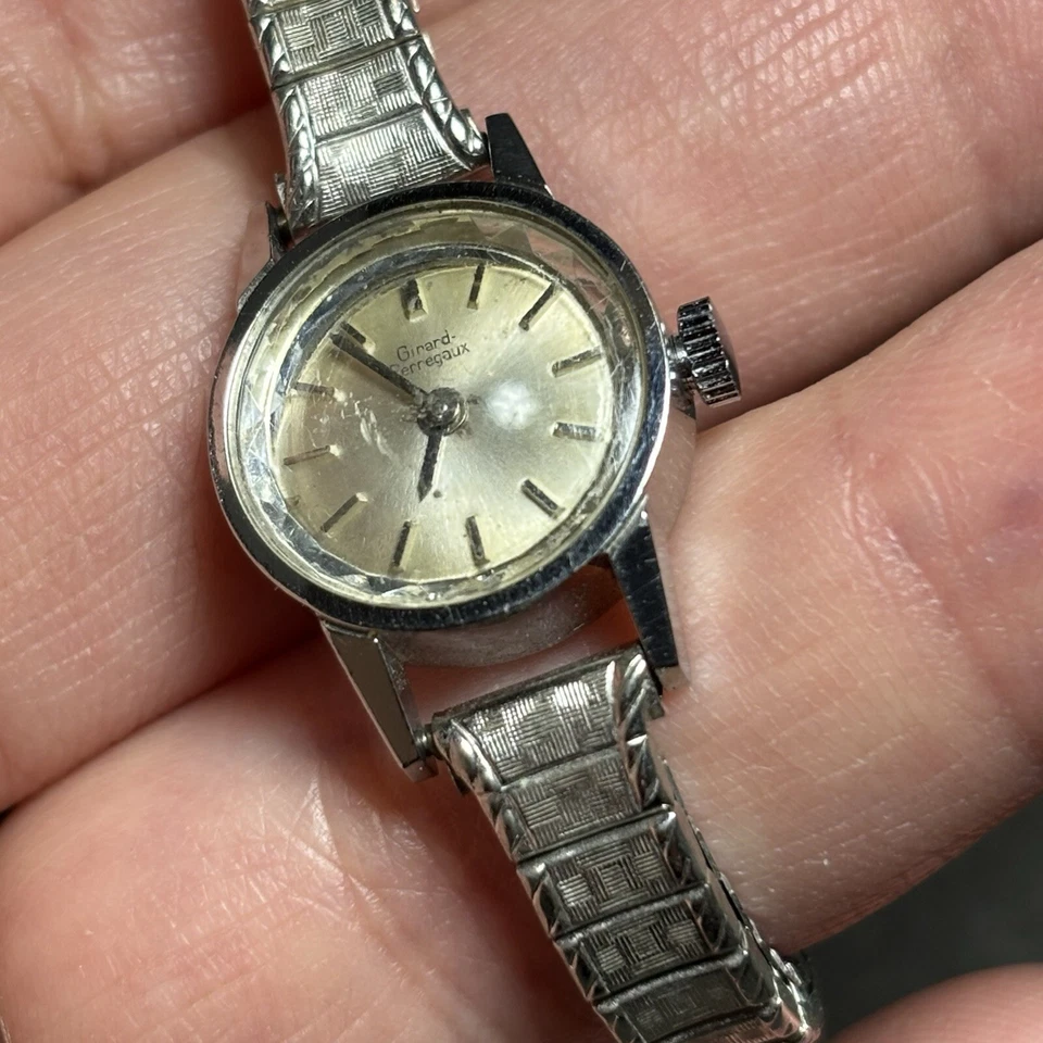 Reloj mecánico de cuerda vintage Girard Perregaux para damas cóctel funcionando Foto 3 de 4