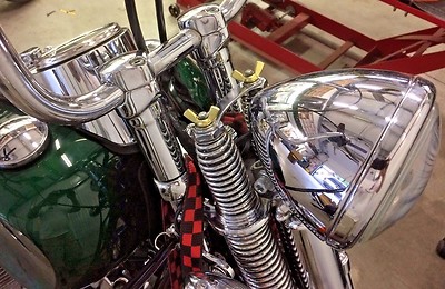 BRASS WINGS ! harley springer FLSTS softail panhead knucklehead FL solid nuts