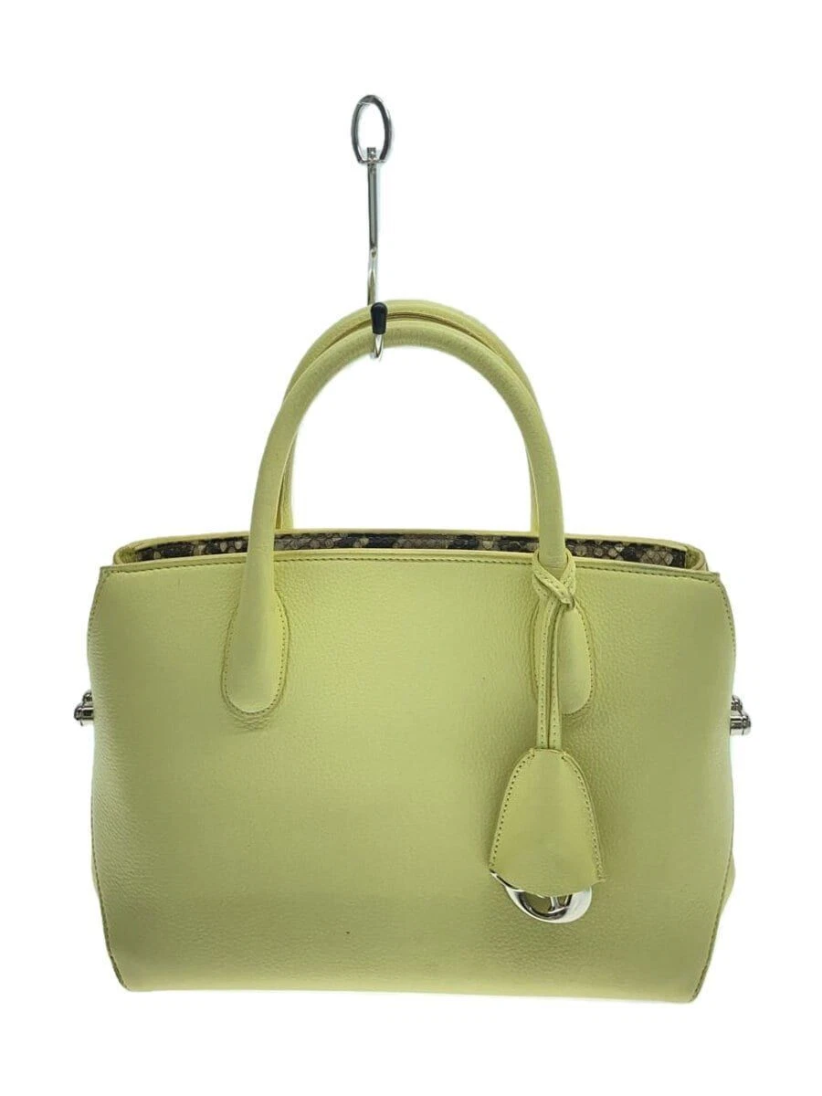 Sac à main Christian Dior cuir jaune uni occasion