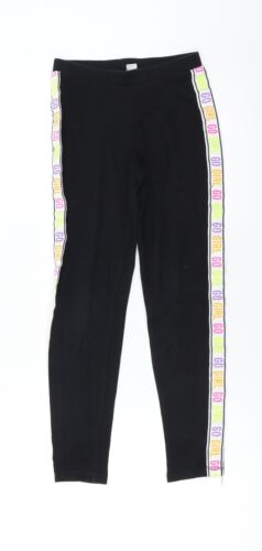 TU Girls Black Cotton Jegging Trousers Size 9 Years Regular - Afbeelding 1 van 12