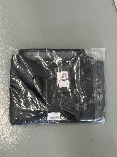 Herren Under Armour Tech Polo Performance Golf Shirt Schwarz 2XL XXL Neu Mit Etikett - Bild 3 von 4
