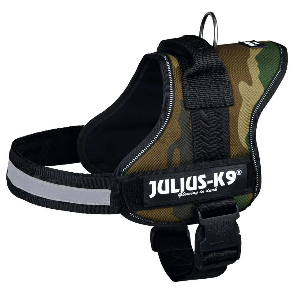Julius-K9 Powergeschirr Camouflage für Hunde, ergonomisch, stufenlos verstellbar
