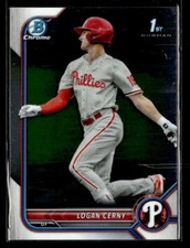 2022 Bowman #BCP-120 Logan Cerny Chrome Prospects Card Philadelphia Phillies