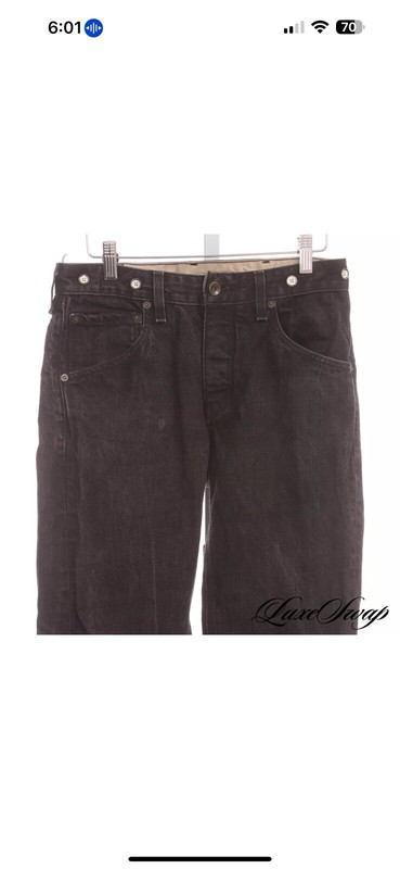 Rag & Bone Hand Made in North Carolina USA Faded Washed Black Denim Jeans 30 NR