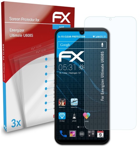 3x Films Protecteurs AtFoliX Pour Energizer Ultimate U506S - Mat Et Anti-Choc