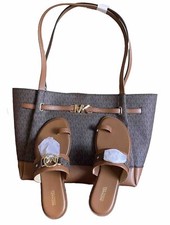 Michael Kors Reed Large Belted Tote Leather With Matching Shoes Women’s Size 8.5