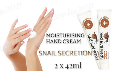 HANDCREME SCHNECKENSEKRET natürliche reichhaltige Inhaltsstoffe Packung 2 x 42 ml Hausarzt