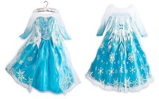 New Disney Parks Authentic Frozen Queen Elsa Costume Girls Dress 11-12 Large L