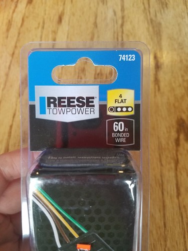 TRAILER WIRING KIT 4-Way Flat Plug Vehicle / Trailer End NEW! Reese 74123 74124 - Foto 3 di 15