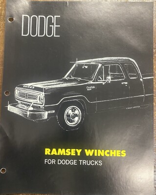 RAMSEY WINCH BROCHURE 1973 DODGE TRUCK RAMCHARGER POWER WAGON D W 74 75 76