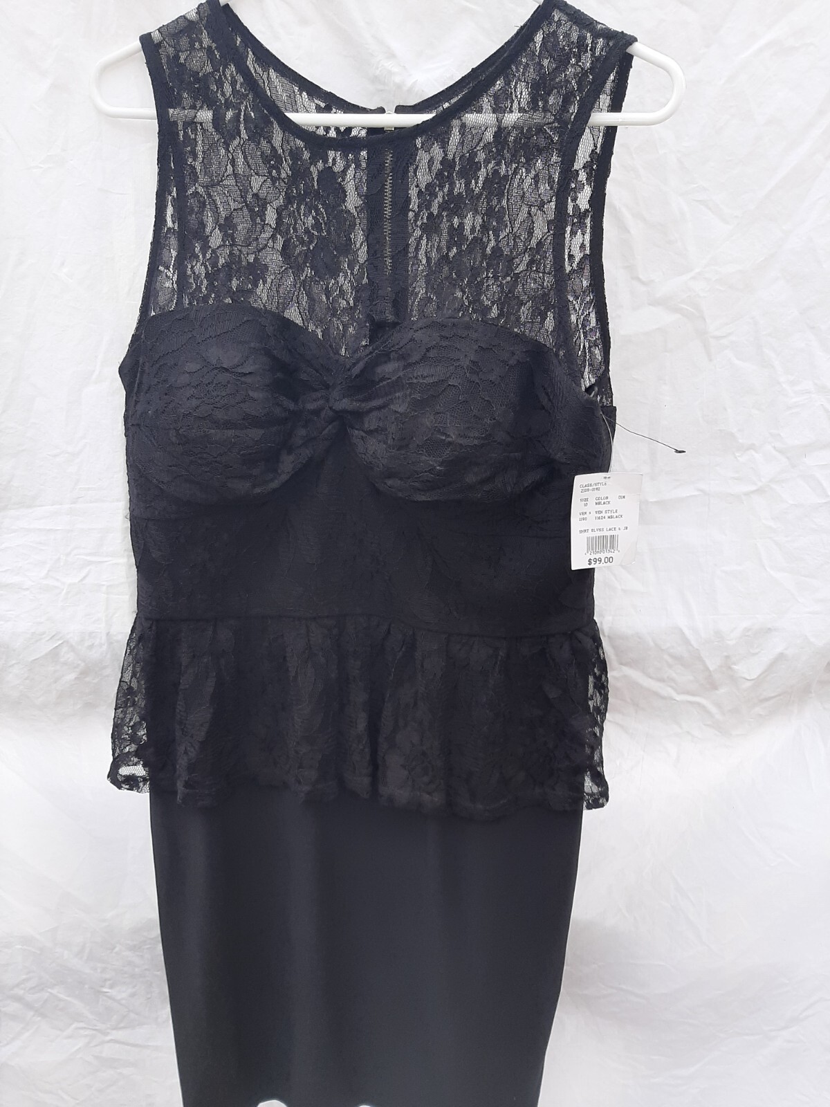 night way dress size 10 black lace sheer peplum formal evening party cocktail
