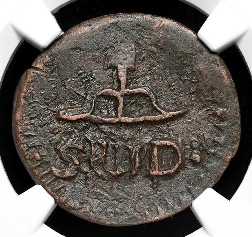 MEXICO, Revolution. Oaxaca/SUD, Copper 2 Reales, 1813, NGC XF45 BN